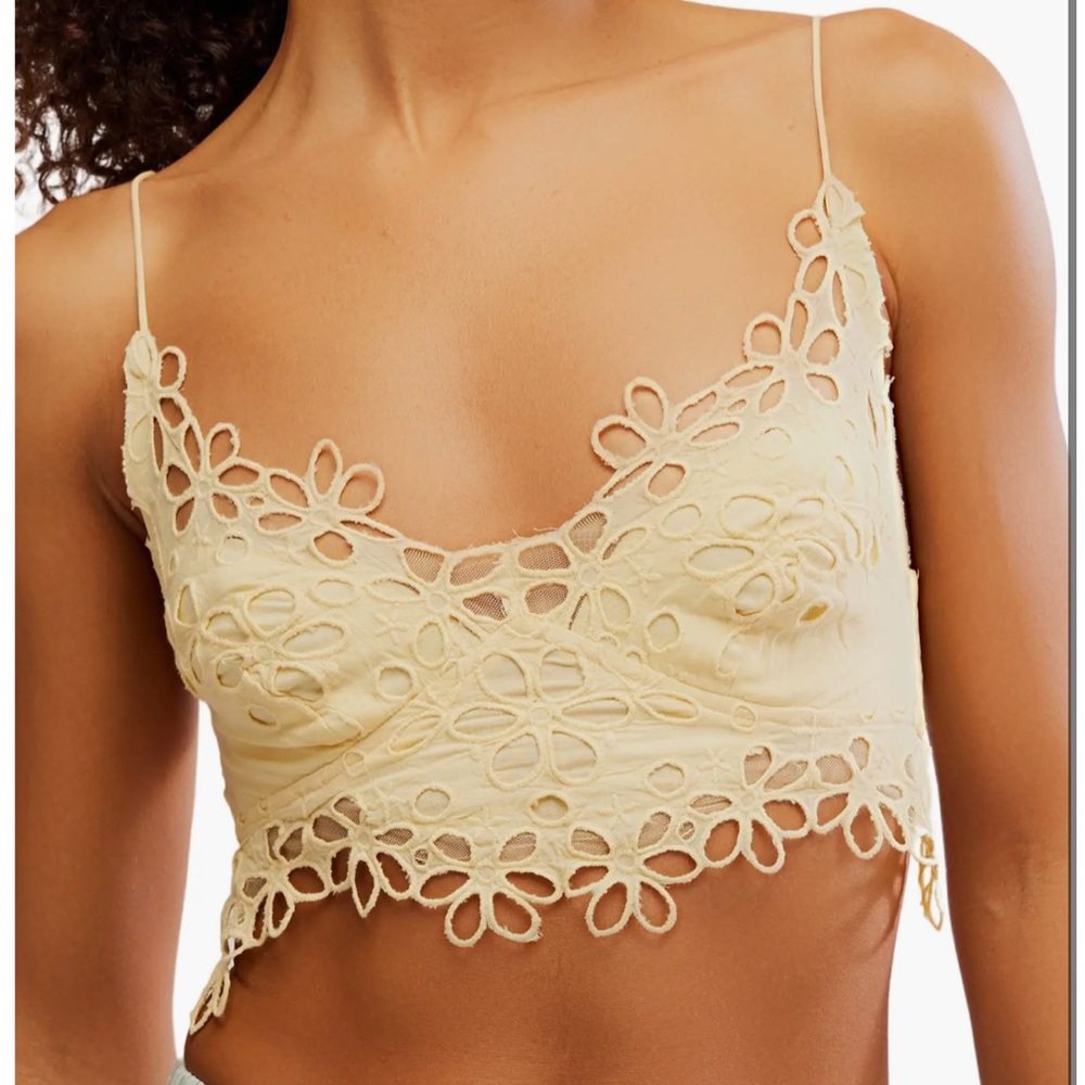 Free people Intimately FP Asteria Lace Bralette (banana cream)